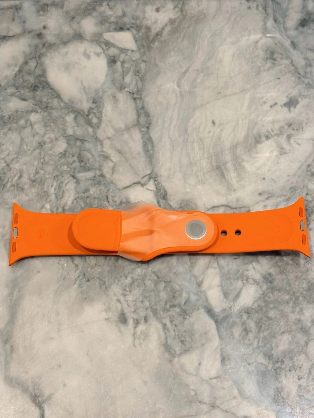 NWT Orange Hermés Silicone Apple Watch Band